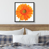 Fine Art Photography Oranje Gerbera Daisy flower Canvas Afdruk (Insitu (Slaapkamer))