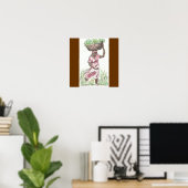 Fine Art Print op canvas/Haïtiaanse vrouw (Thuiskantoor)
