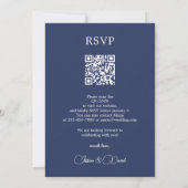 Fine Art QR Code Winter Wonderland Wedding Kaart (Achterkant)