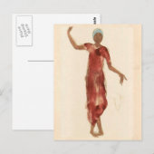 Fine Art ~ Rodin's Cambodja Dancer c1906 Briefkaart (Voorkant / Achterkant)