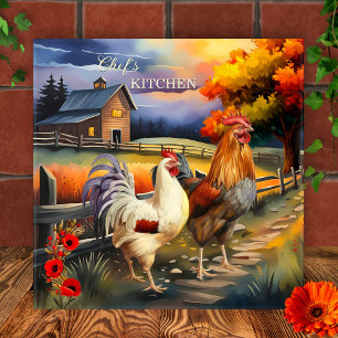 Fine Art Rooster Boerderij Keuken Tegel Tegeltje