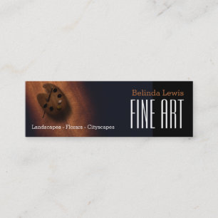 Fine Art   Sepia Oil Painter Mini Visitekaartje