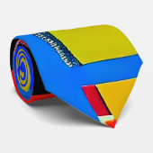 Fine Art Stijlvolle gewaagde Abstracte kunst Stropdas (Opgerold)