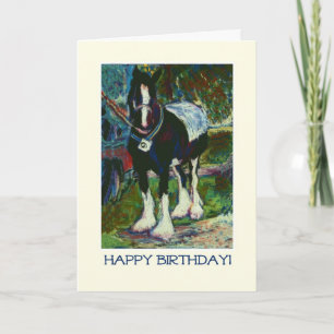 Fine Art Verjaardag Kaart - Shire Horse