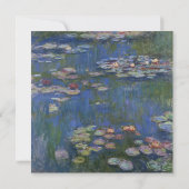 Fine Art Water Lilies Wedding Invitation Kaart (Achterkant)