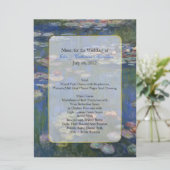 Fine Art Water Lys Mariage Table Menu (Debout devant)
