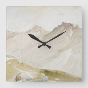 Fine Art Waterverf Cottonwood Canyon Utah Vierkante Klok