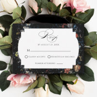 Fine Art Zwarte Bloemen Kalligrafie