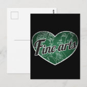 Fine Arts Retro Heart Blackboard Love Briefkaart (Voorkant / Achterkant)