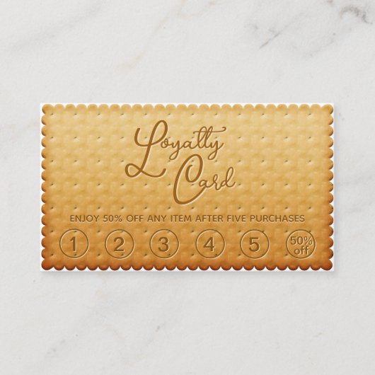 Fine Biscuit Bakery Delicious Cookie Loyalty Kaart (Voorkant)