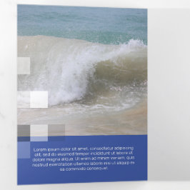 Fine Blue Contemmodern Transparantie Drieluik Kaart