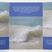 Fine Blue Contemmodern Transparantie Drieluik Kaart (Binnenkant midden)