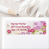 Fine Cool Cute Girly Retro Floral Mode Etiket (Insitu)