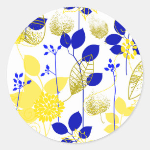 Fine Cool Cute Girly Retro Floral Mode Ronde Sticker