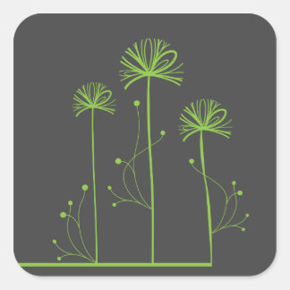 Fine Cool Cute Girly Retro Floral Mode Vierkante Sticker