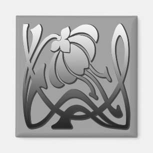 Fine Cool Flowers Cute Girly Retro Floral Magneet