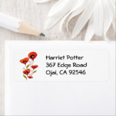 Fine Cute Cool Girly Retro Floral Mode Etiket (Insitu)