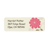 Fine Cute Cool Girly Retro Floral Mode Etiket (Voorkant)