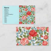 Fine Cute Cool Girly Retro Floral Mode Visitekaartje (Voorkant / Achterkant)