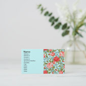 Fine Cute Cool Girly Retro Floral Mode Visitekaartje (Staand voorkant)