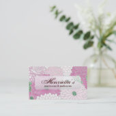 Fine Cute Cool Girly Retro Floral Mode Visitekaartje (Staand voorkant)