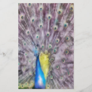 Fine Feather Peacock Mating Plumage Briefpapier
