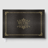 Fine Filigree Gold Wedding ID871 Gastenboek (Voorkant)