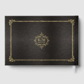 Fine Filigree Gold Wedding ID871 Gastenboek (Achterkant)