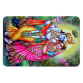 Fine Floral Krishna Radha Magneet (Horizontaal)