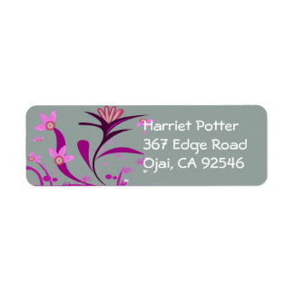 Fine Flower Cool Cute Girly Retro Floral Etiket