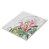 Fine Flower Cool Cute Girly Retro Floral Tegeltje (Zijkant)