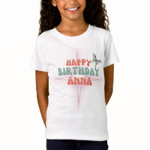Fine Jersey T-Shirt Happy Birthday Anna