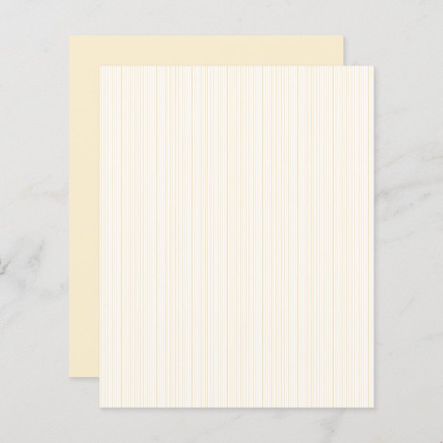 Fine Line Gold White Stripe-scrapbook papier (Voorkant / Achterkant)