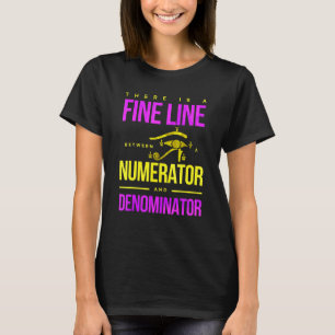 Fine Line Numerator en noemer T-shirt