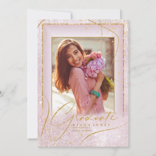 Fine Lines Gold Abstract Afstuderen Mauve ID907 (Voorkant)