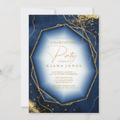 Fine Lines Gold Abstract Afstuderen Navy ID907 (Achterkant)