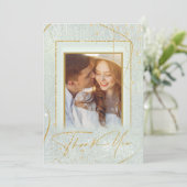 Fine Lines Gold Abstract Wedding Bedankt Sg ID867 (Staand voorkant)