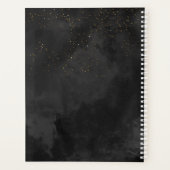 Fine Lines Gold Abstract Wedding Black ID867 Planner (Achterkant)