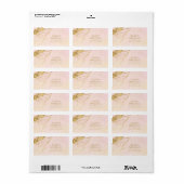 Fine Lines Gold Abstract Wedding Blush ID867 Etiket (Full Sheet)