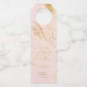 Fine Lines Gold Abstract Wedding Blush ID867 Flessenhanger (Voorkant)