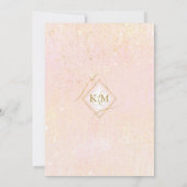 Fine Lines Gold Abstract Wedding Blush ID867 Save The Date (Achterkant)