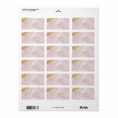 Fine Lines Gold Abstract Wedding Mauve ID867 Etiket (Full Sheet)