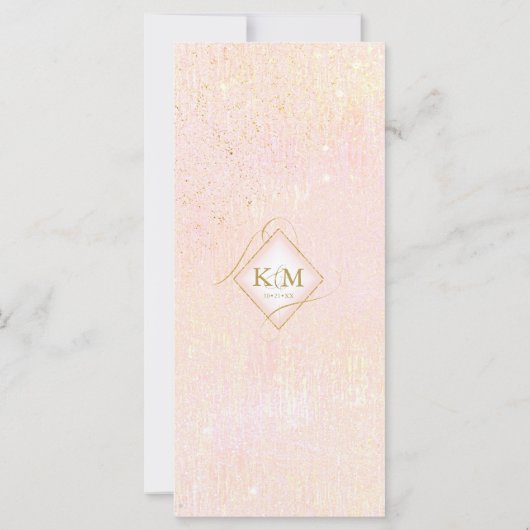 Fine Lines Gold Abstract Wedding Menu V2 B ID867 (Achterkant)