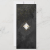 Fine Lines Gold Abstract Wedding Menu V2 Bk ID867 (Achterkant)