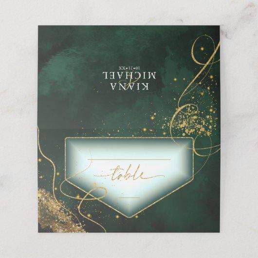 Fine Lines Gold Abstract Wedding Table Gr ID867 (Buitenkant ongevouwen)