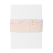 Fine Lines Gold Abstract Wedding V1 Blush ID867 Uitnodigingen Wikkel (Achterkant Voorbeeld)
