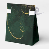 Fine Lines Gold Abstract Wedding V1 Emerald ID867 Bedankdoosjes (Achterkant)