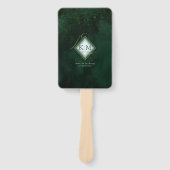 Fine Lines Gold Abstract Wedding V1 Emerald ID867 Handwaaier (Voorkant)