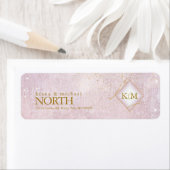 Fine Lines Gold Abstract Wedding V1 Mauve ID867 Etiket (Insitu)