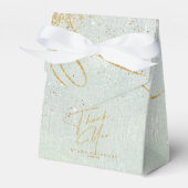 Fine Lines Gold Abstract Wedding V1 Sage ID867 Bedankdoosjes (Voorkant Zijde)